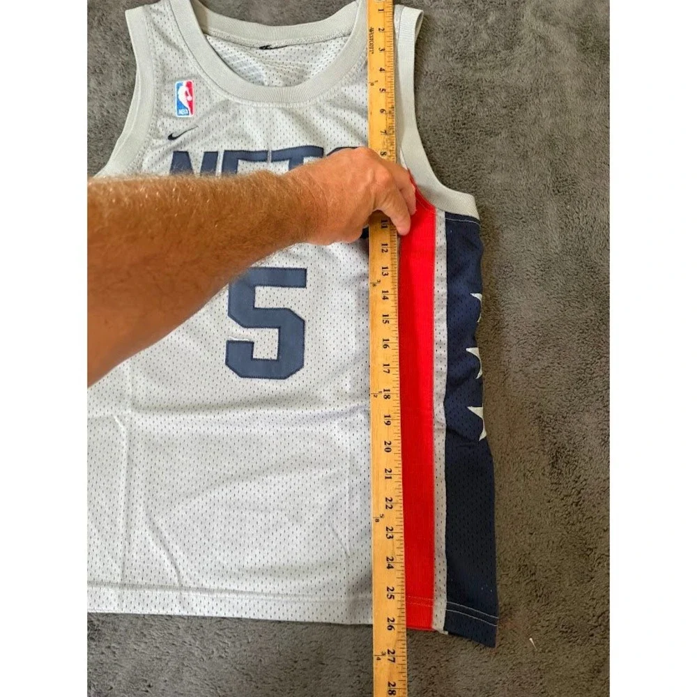 Vintage Nike New Jersey Nets Jason Kidd 5 NBA Jersey Youth Grey Boys